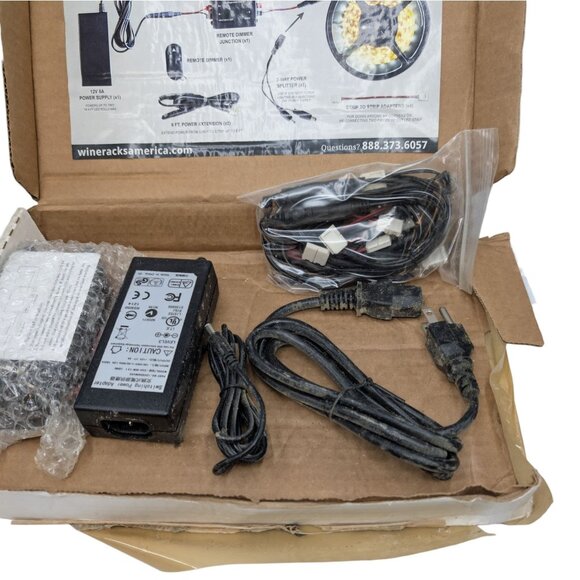 Flexible LED Strip Lighting Kit 16 ft Self Adhesive White 24W Wine Racks America - Picture 4 of 10